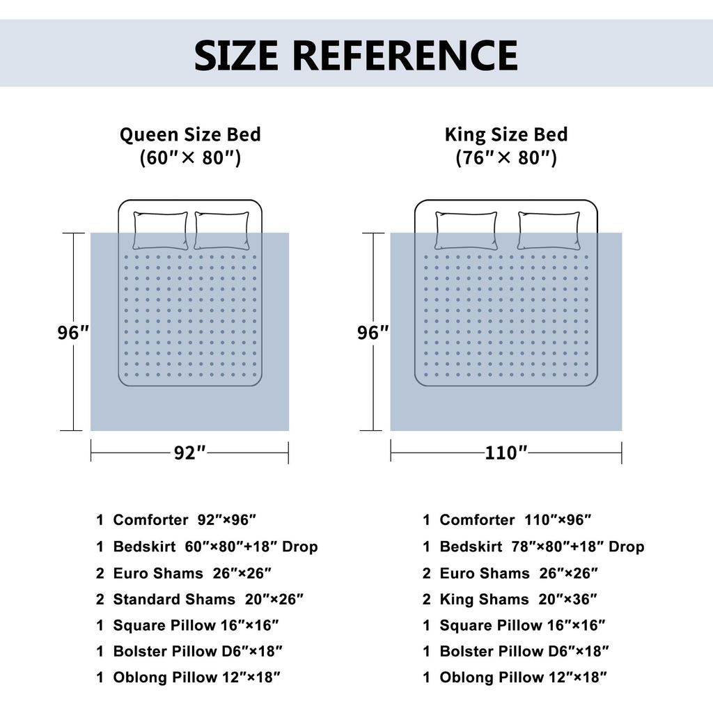 9-Piece King Size Comforter Set, Classic Damask Bedding Set