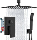 Ceiling Mount Shower System Rain Shower Head with Handheld Spray High Pressure Shower Faucet Set Rough-in Valve Shower