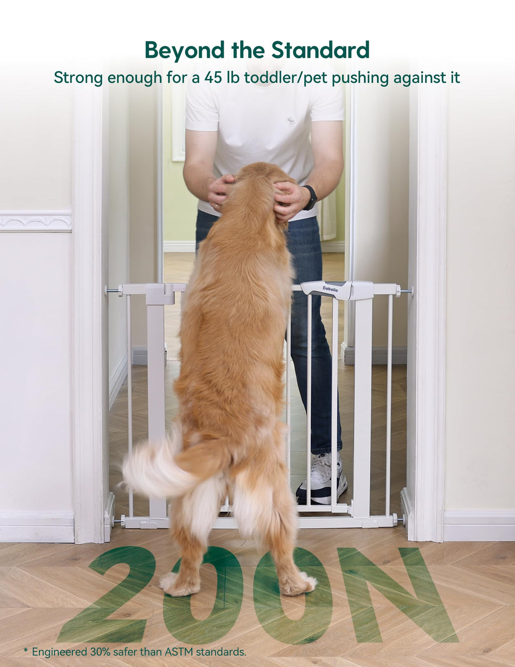 Pressure Mounted Baby Gate for Stairs, 29-48" Wide Dog Gate,2 Pack