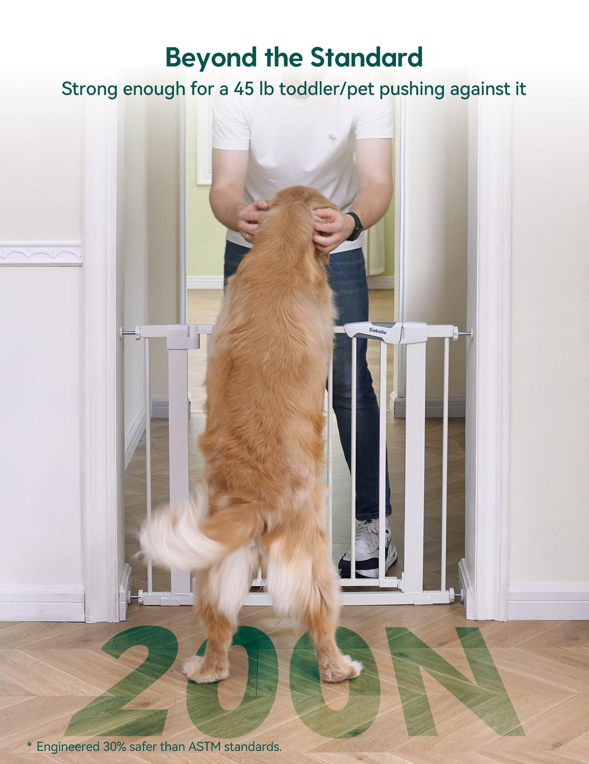 Pressure Mounted Baby Gate for Stairs, 29-48" Wide Dog Gate,2 Pack