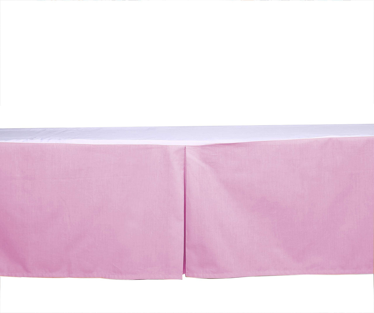 Solid Crib/Toddler Bed Skirt Dust Ruffle, Pink, 13 inches Drop