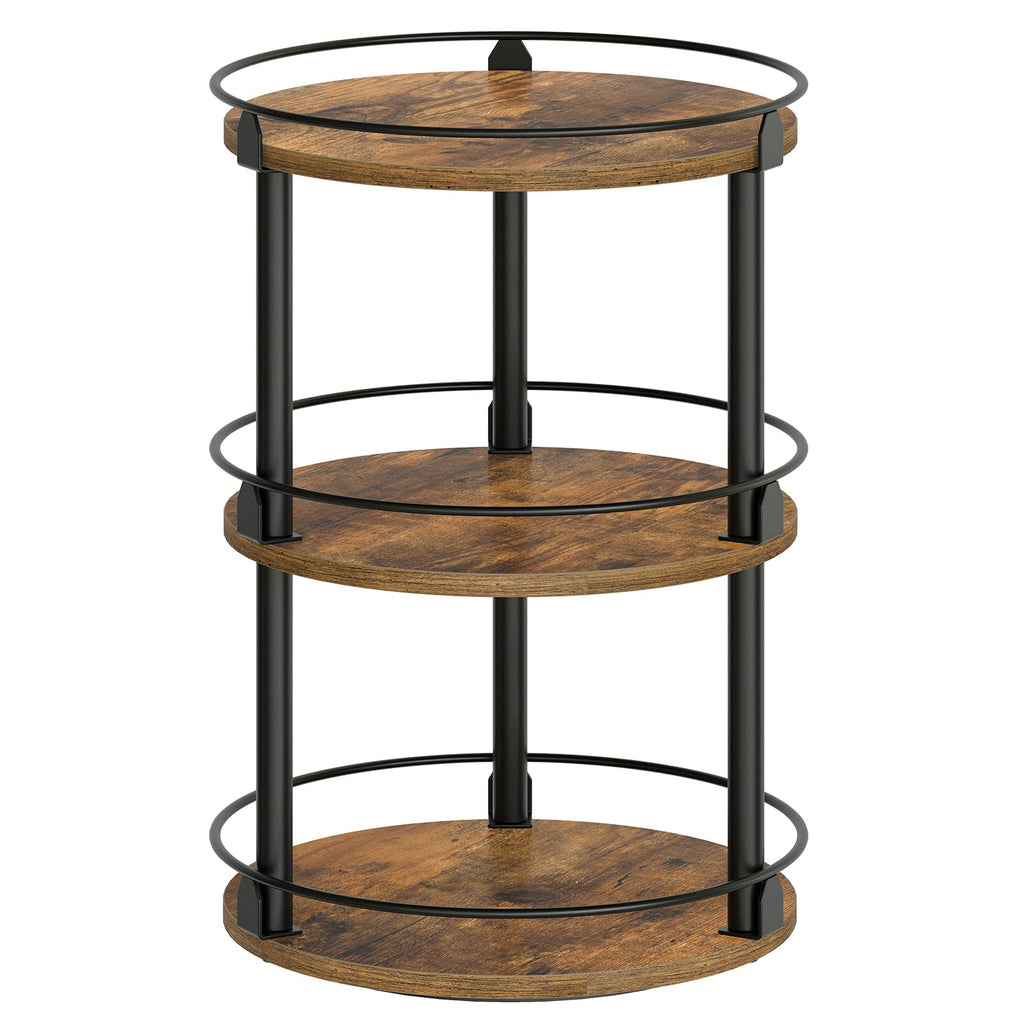 Lazy Susan Organizer, Rotating Spice Rack, Spinning Organizer, Industrial Turntable Spice Rack Organizer