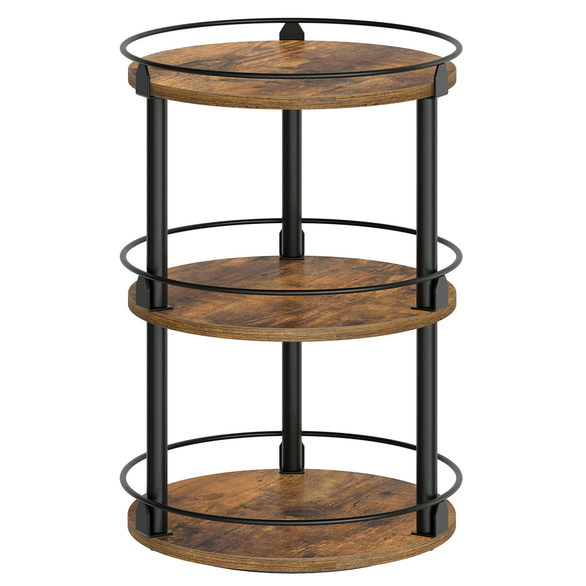 Lazy Susan Organizer, Rotating Spice Rack, Spinning Organizer, Industrial Turntable Spice Rack Organizer