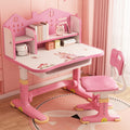 Kids Functional Desk and Chair Set, Height Adjustable Children School Study Desk with Storage Drawer for Boys Girls