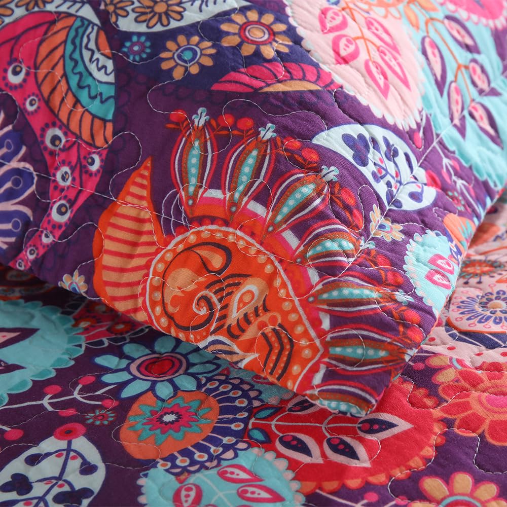 Quilt Sets, 100% Cotton Breathable Bedspread, Lightweight Reversible Quilted Coverlet, Farmhouse Bedroom