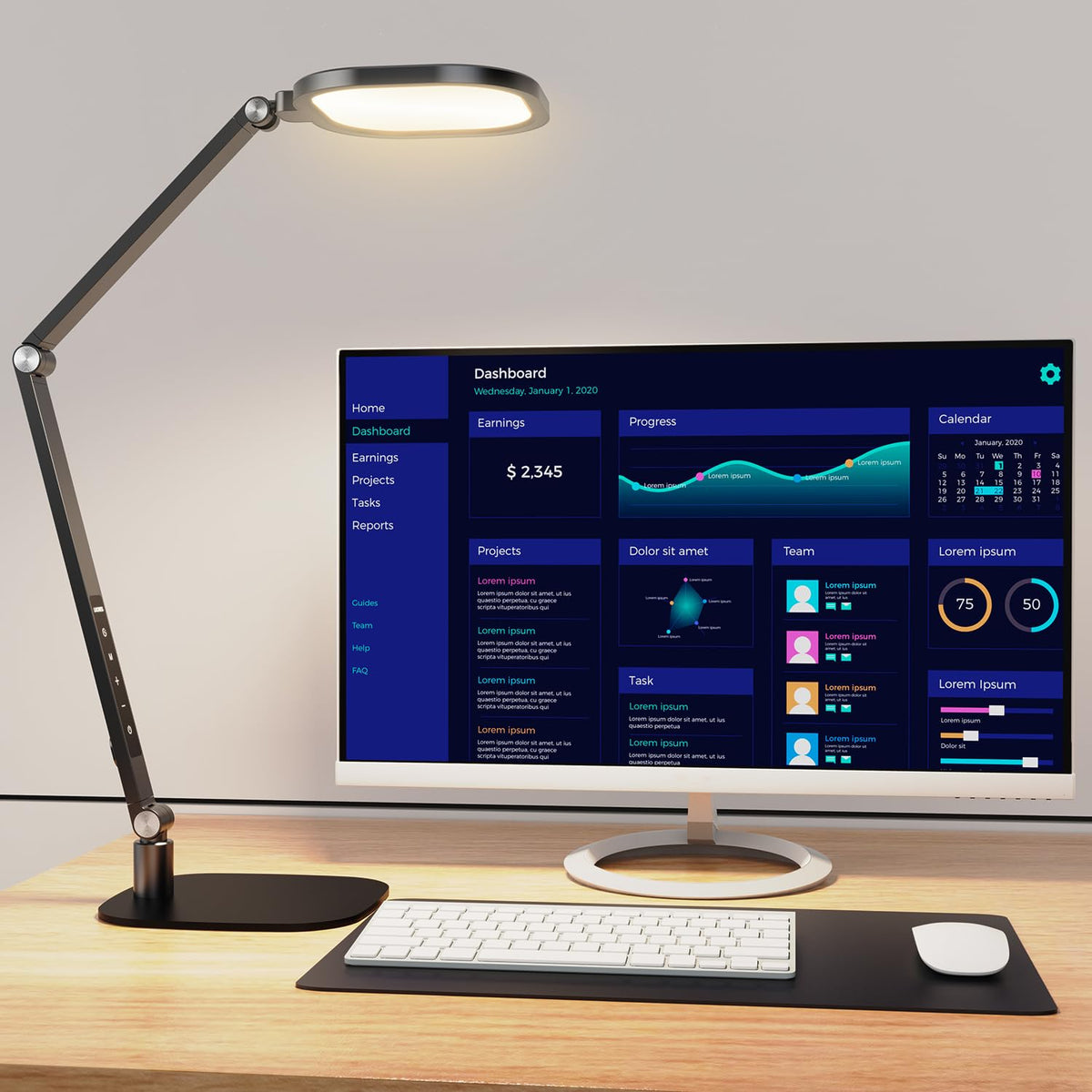 LED Desk Lamp, Soft Edge-lit Design - Modern Style