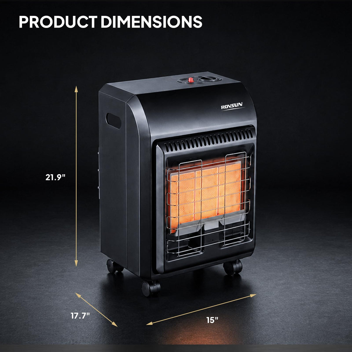 BTU Portable Propane Heater for Indoor & Outdoor Use with ODS