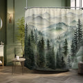 Sage Green Forest Extra Wide Shower Curtain, 108X72 in for Clawfoot Tub