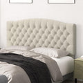 Queen Headboard Only, Upholstered Headboard for Adjustable Bed Linen Tufted Queen/Full Wall Mounted Head Board with