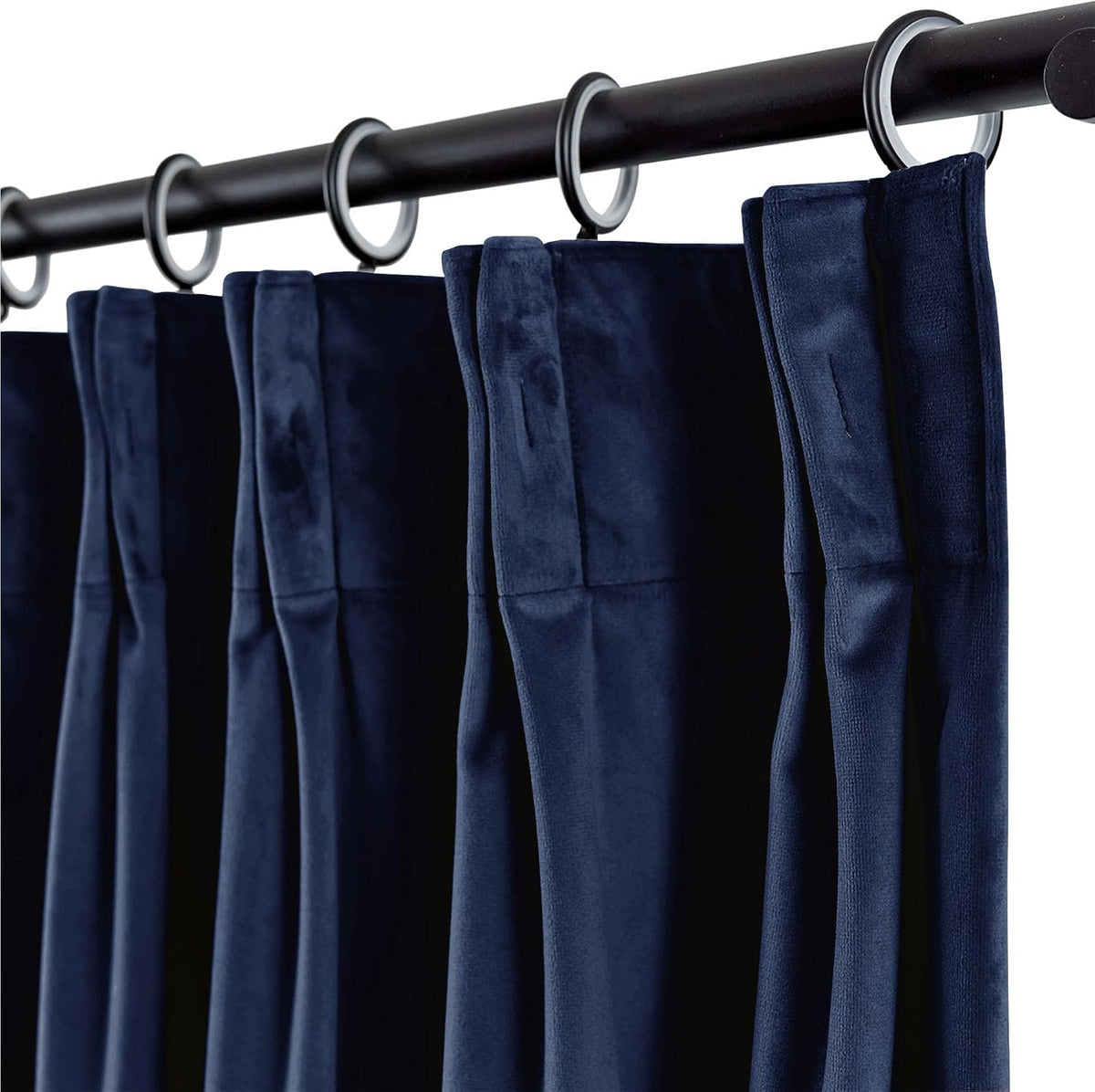Soft Velvet Curtains Pinch Pleated Velvet Textured Drapes Panels for Bedroom Meetingroom Club Theater Living Room