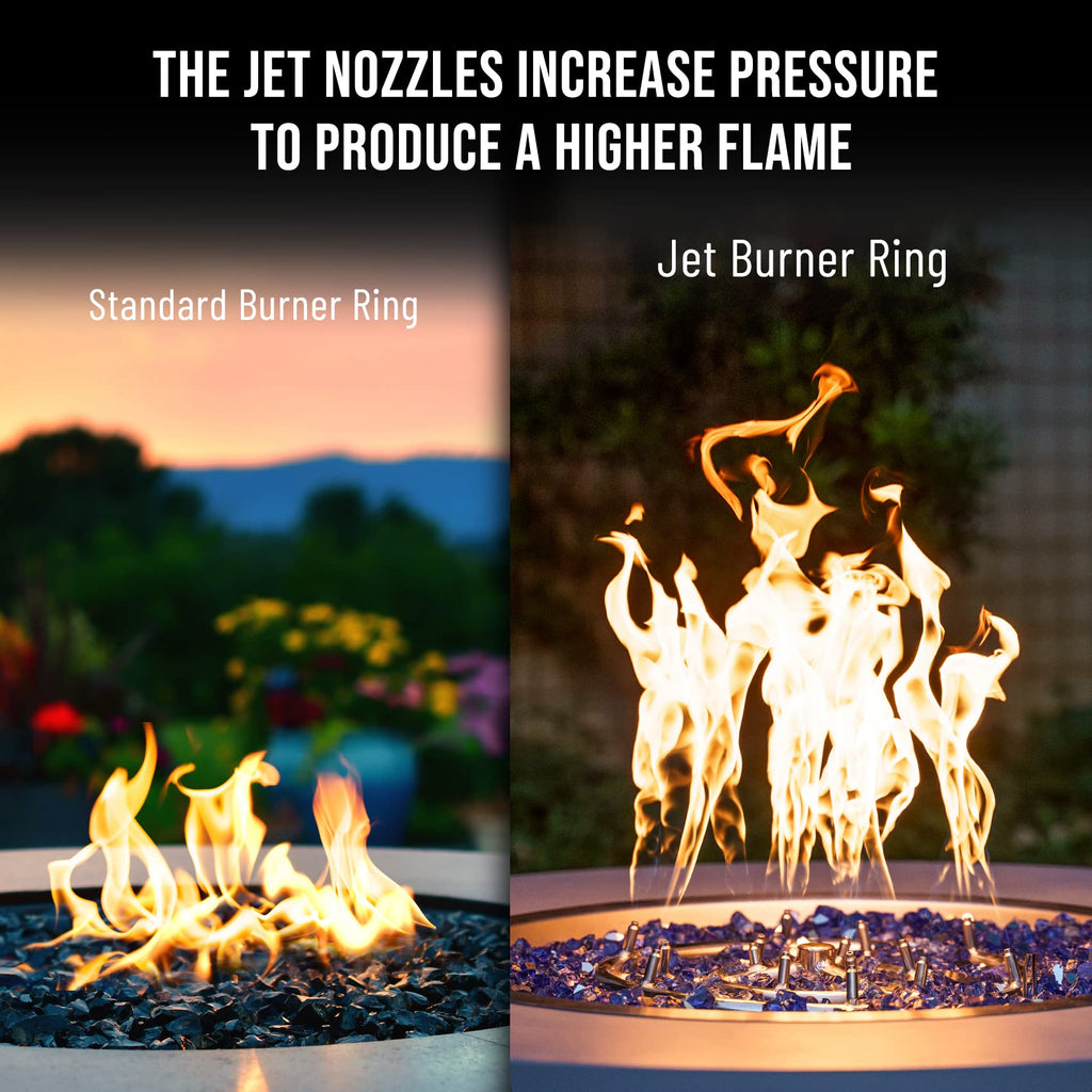 30-Inch Round Stainless Steel Fire Pit Jet Burner Ring