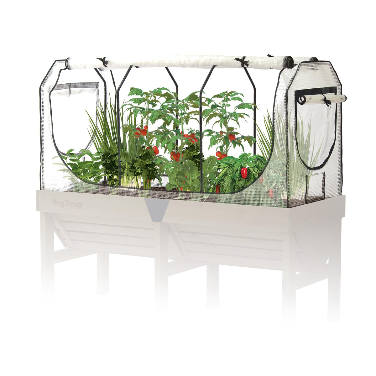 Medium Greenhouse Frame & Multi Cover Set, White