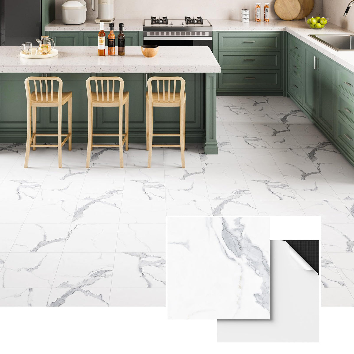 Peel and Stick Floor Tile Waterproof,Durable & Easy to Clean