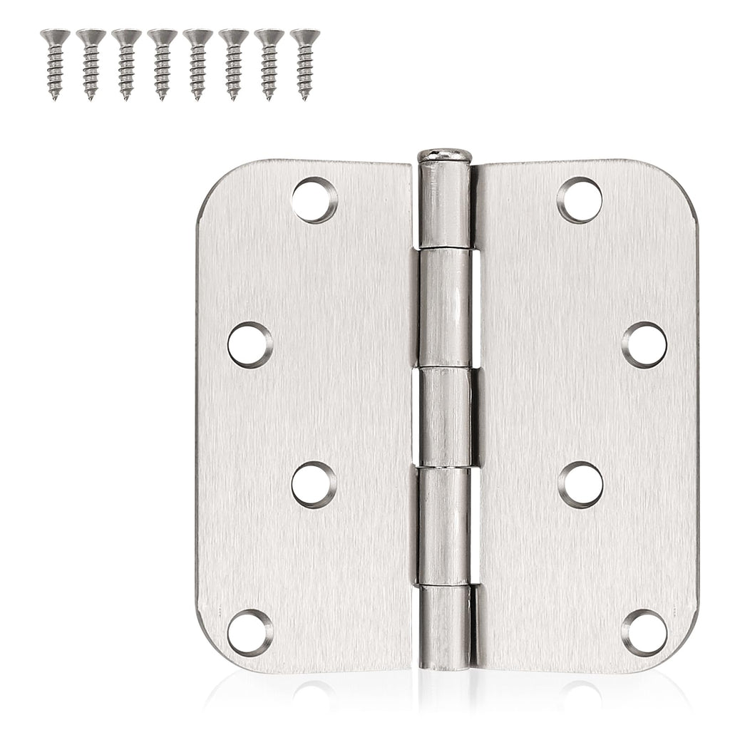 4 Inch Door Hinges Brushed Nickel, Interior Door Hinges, 12 Pack