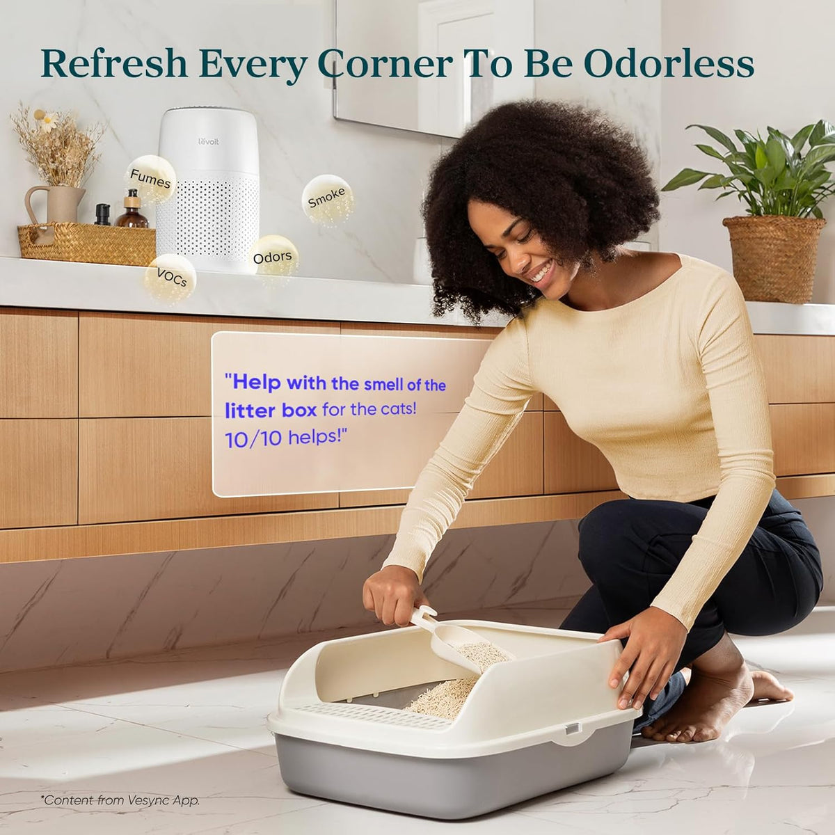 Air Purifiers for Bedroom Home Dorm, AHAM VERIFIDE, 3-in-1 Filter Cleaner With Aroma Pad, Filters Smoke, Allergens
