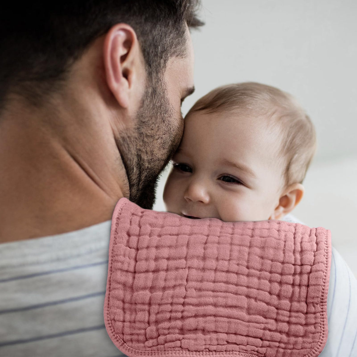 Muslin Burp Cloths Baby Girl 6 Pack - 20" x 10" - Ultra Soft & Absorbent, 6-Layer 100% Cotton for Spit Up & Drool