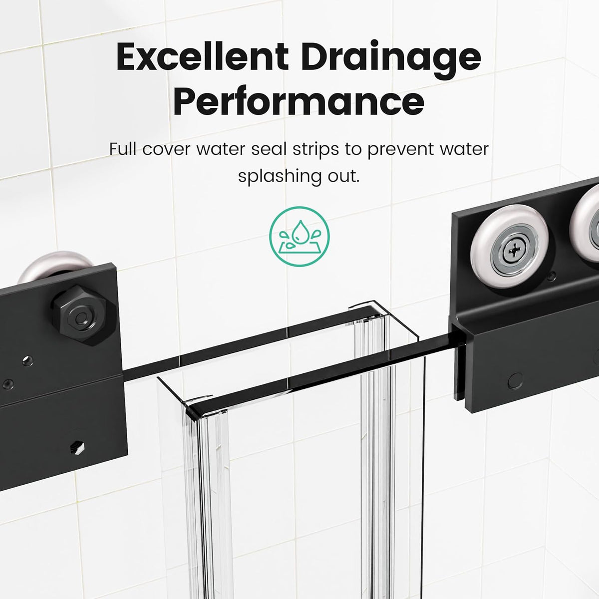 44-48 in. x 72 in. Sliding Shower Door, Adjustable Semi-Frameless Bypass Shower Door