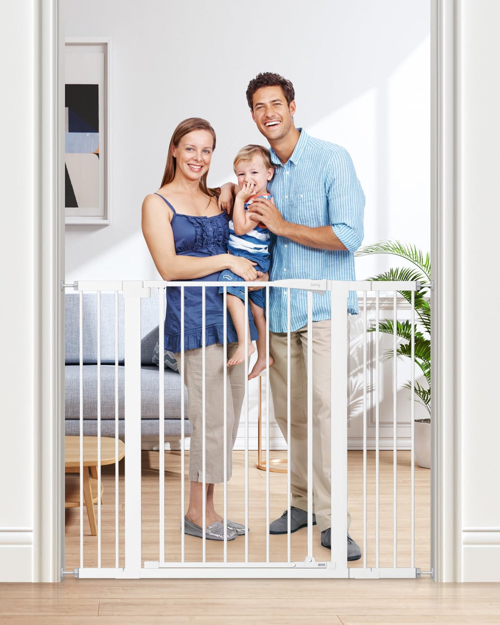 36" Extra Tall Baby Gate for Doorways, Fits 29.7" to 46" Openings
