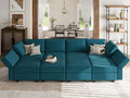 Modular Sectional Sleeper Sofa Bed Convertible Sectional Couches . Peacock Blue Couch