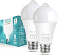 Motion Sensor Light Bulbs,Dusk to Dawn,100W Equivalent,Daylight,Plug & Play