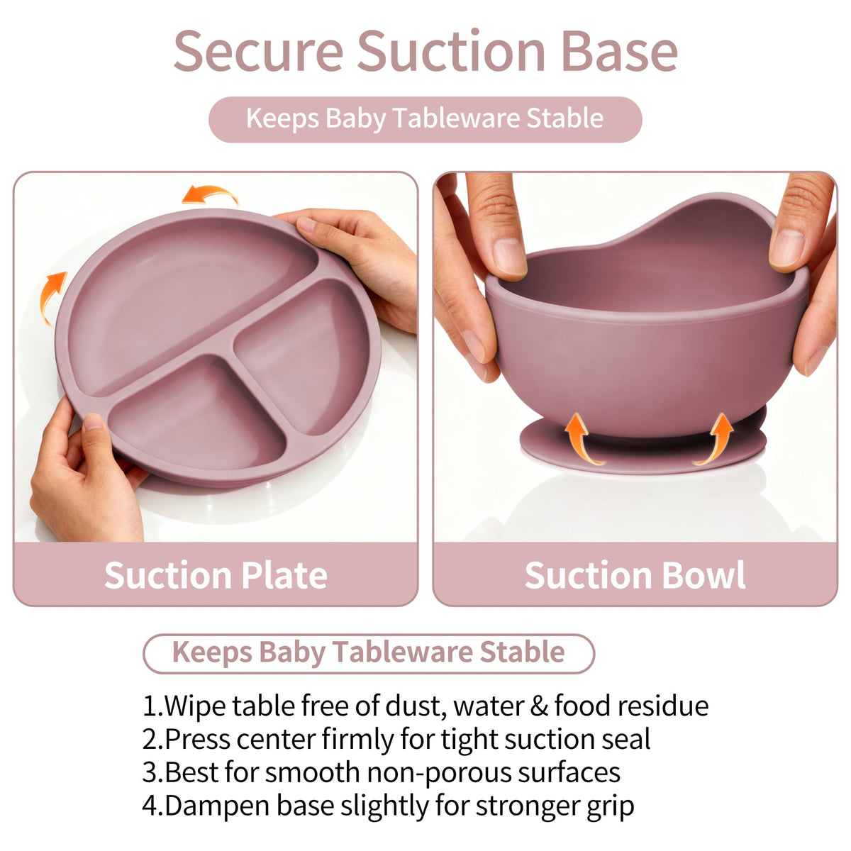 13PCS Baby Feeding Set, Removable Stainless & Silicone, Odor-Free