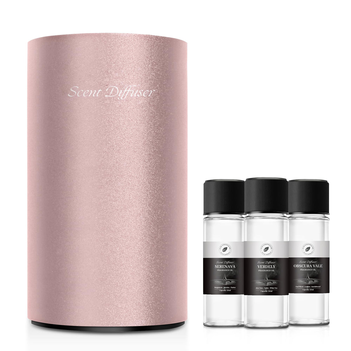 Waterless Essential Oil Diffuser Starter Kit - No Water Needed, Battery Operated Mini Scent Air Machine, Included