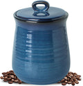 Ceramic Canister with Lid,88 oz Wide Mouth Cookie Jar,Stoneware Food Jar for Sugar, Flour,Coffee, Tea, Dog Cat food - Set of 88