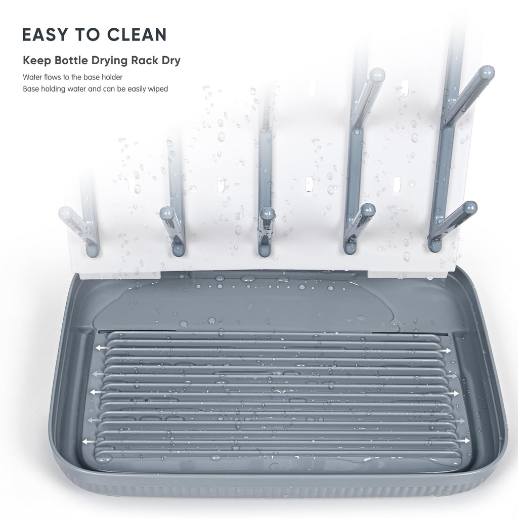 Baby Bottle Drying Rack:Large Vertical Space Saver for Countertop