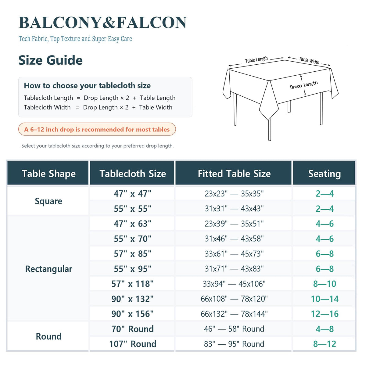 Rectangle Table Cloth Waterproof Brown 70"x55"