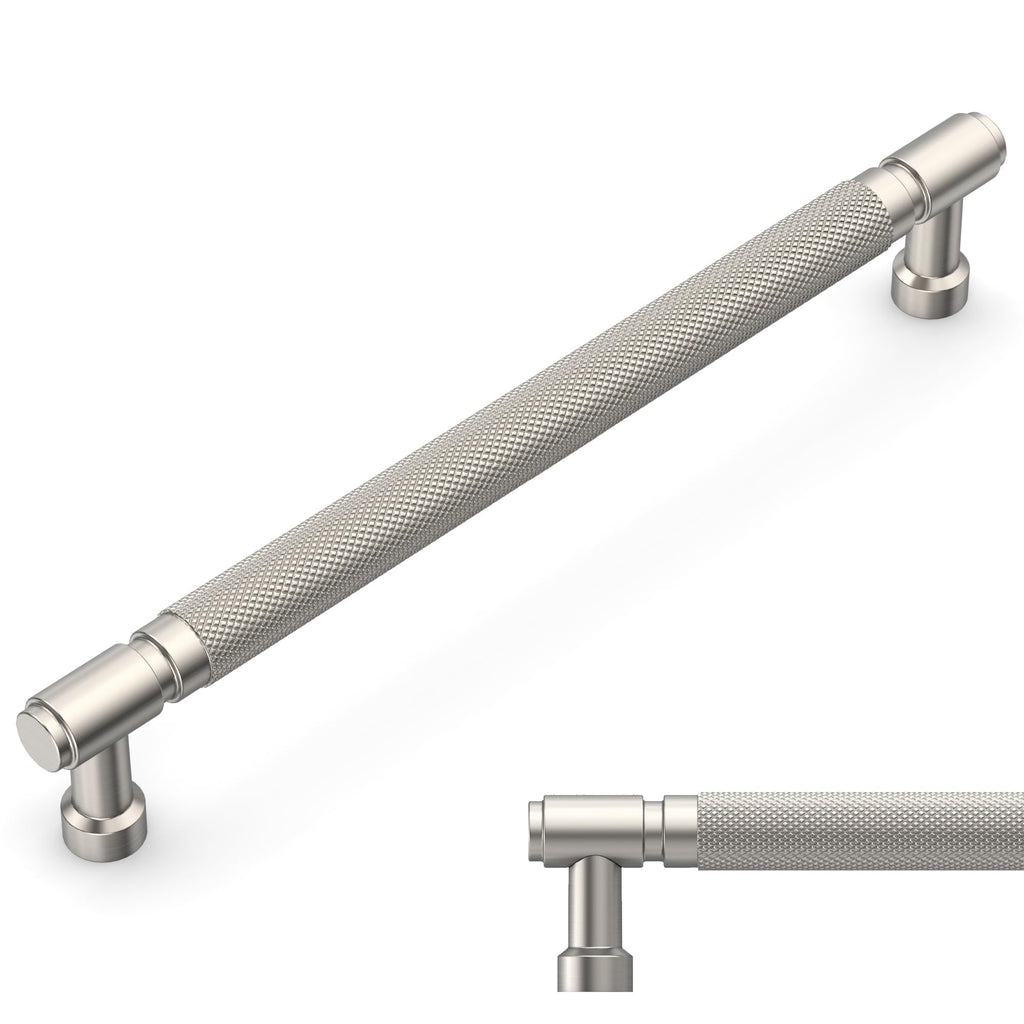 20 Pack Brushed Satin Nickel knurled Cabinet Pulls 7.5"
