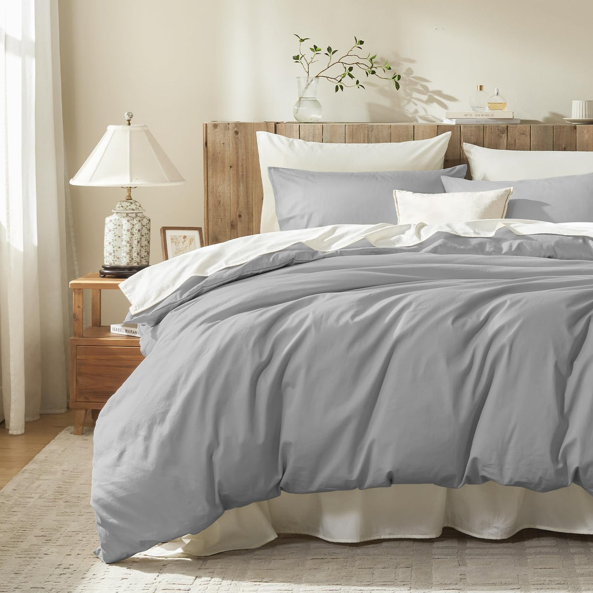 Duvet Cover Queen Size, 100% Egyptian Cotton Duvet Cover Queen