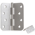 4 Inch Exterior Door Hinges Brushed Nickel 12 Pack with 5/8" Radius