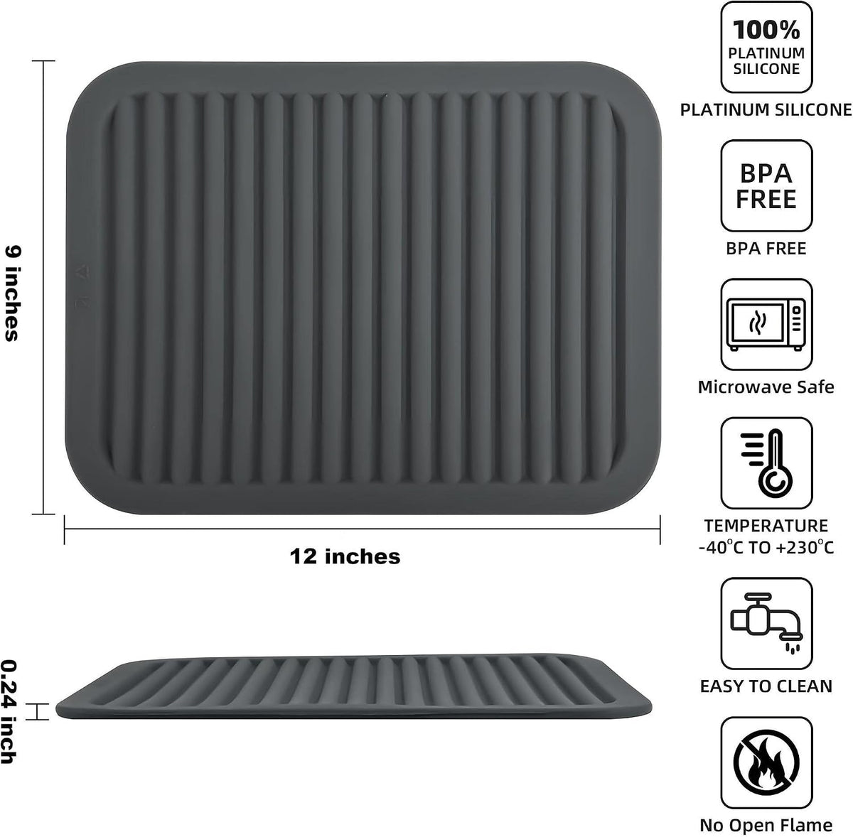Silicone Trivets for Hot Dishes, Pots & Pans, Hot Pads, Trivets for Quartz Countertops, Hot Pads Silicone Mats