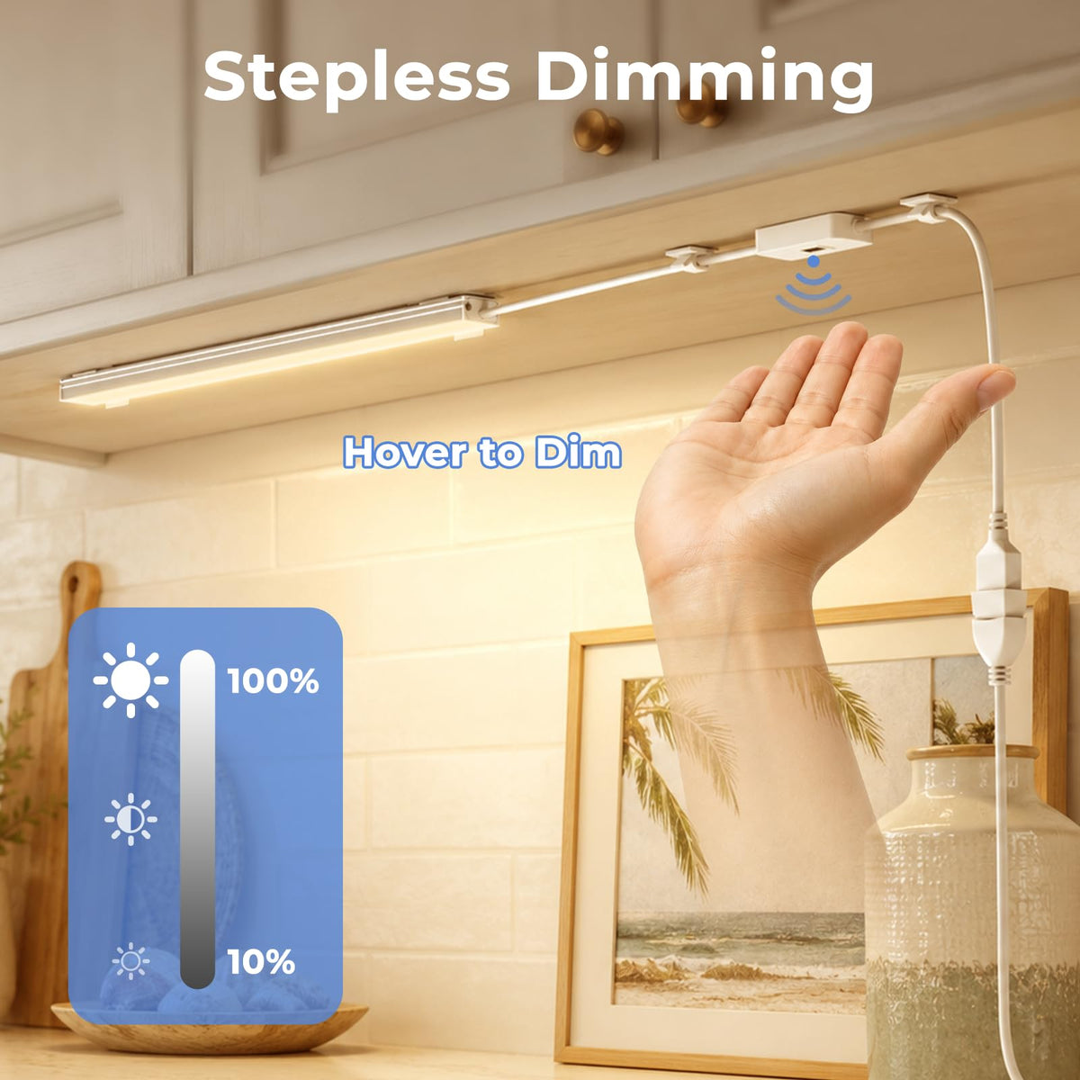 Hand Wave Activated Under Cabinet Lights-Warm White