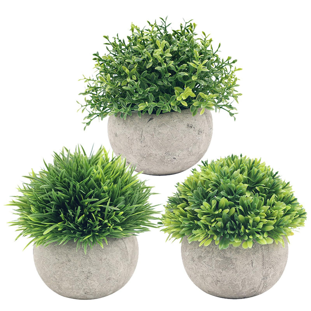 3 Pack Mini Fake Plants, Artificial Potted for Desk & Shelf