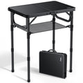 Folding Camping Table, 24"X 16" Adjustable Height Small Folding Table