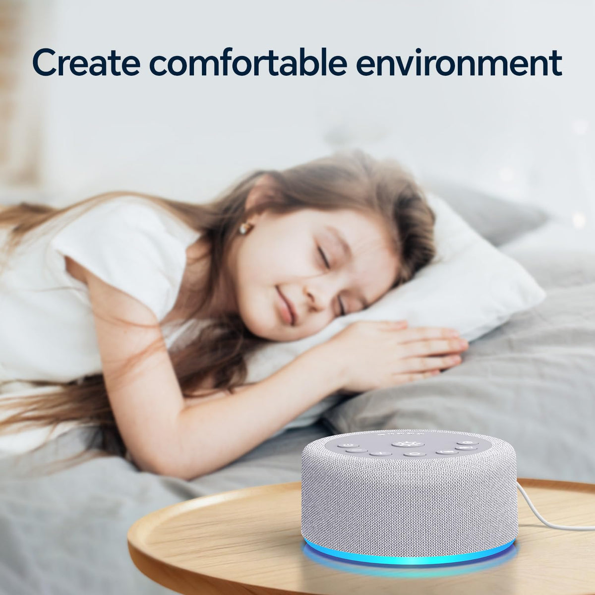 Sound Machine Night Light White Noise Brown Noise Machine 30 Non Looping Sounds 12 Lights 5 Timers 36 Adjustable