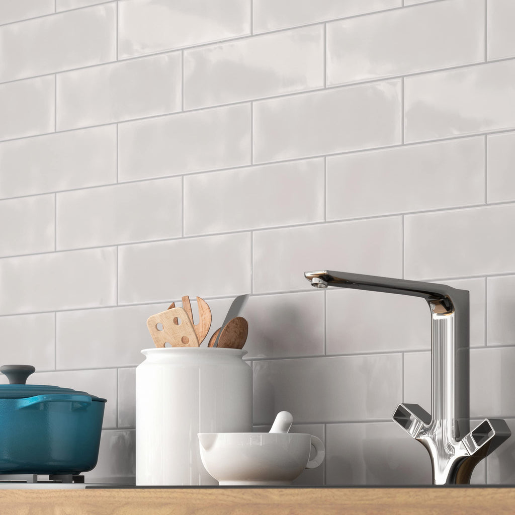 Glossy Bullnose Ceramic Subway Wall Tile|Urbano Dusk | 4" x 12"
