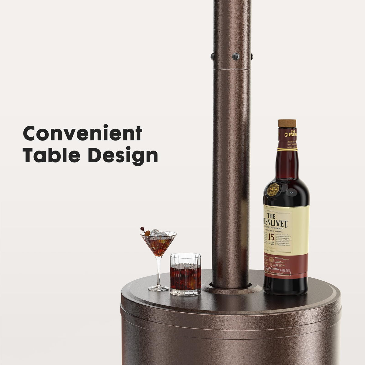 48, 000 BTU Patio Heater with Wheels Heater for Outdoor Use