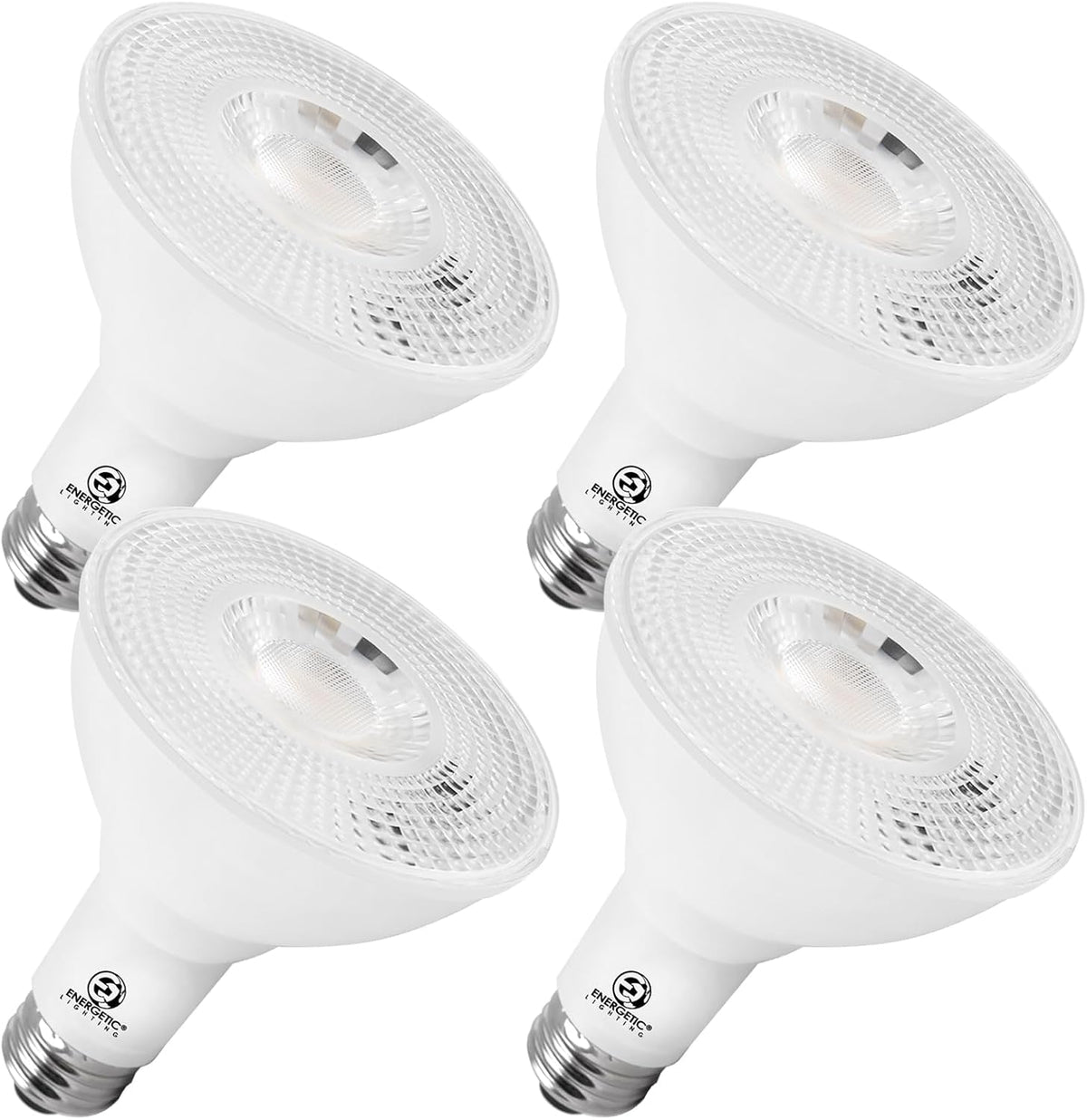 Energetic PAR30 4-Pack Dusk to Dawn LED Outdoor Flood Light Bulb, 11W=75W