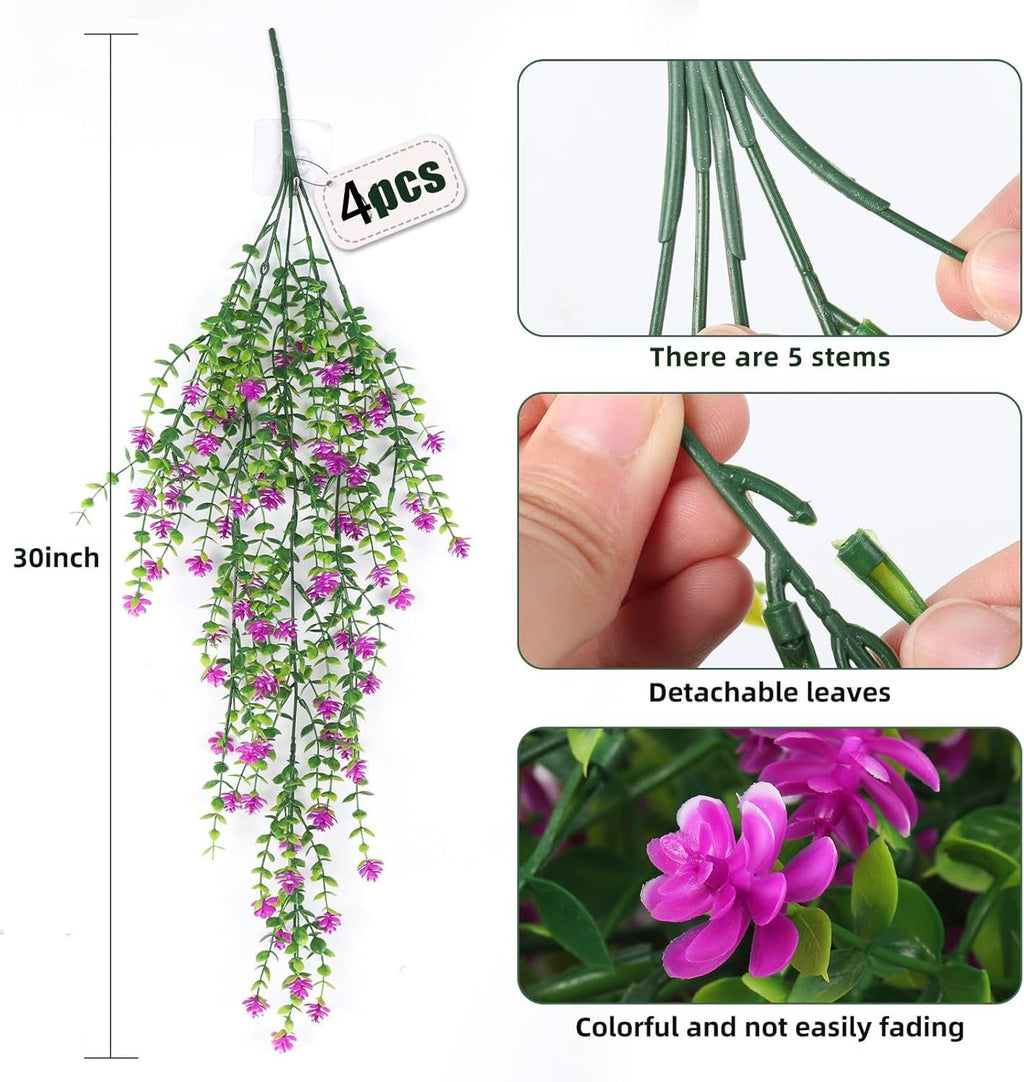 Fake Hanging Plants, Artificial Hanging Plant Fake Plants Faux Ivy Vine Wall Hanging Plants Greenery Shelf Home Office