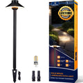Solid Brass Low Voltage Hat-Top Path Light, Black, G4 2700K 1Pk