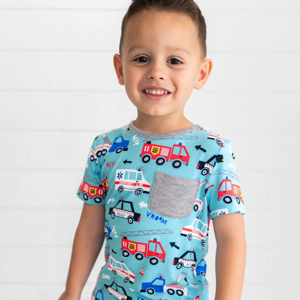 Short Sleeve Relaxed Pocket T-Shirt, Viscose from Bamboo, Toddler Girls & Boys Shirts, Toddler Clothes, to The