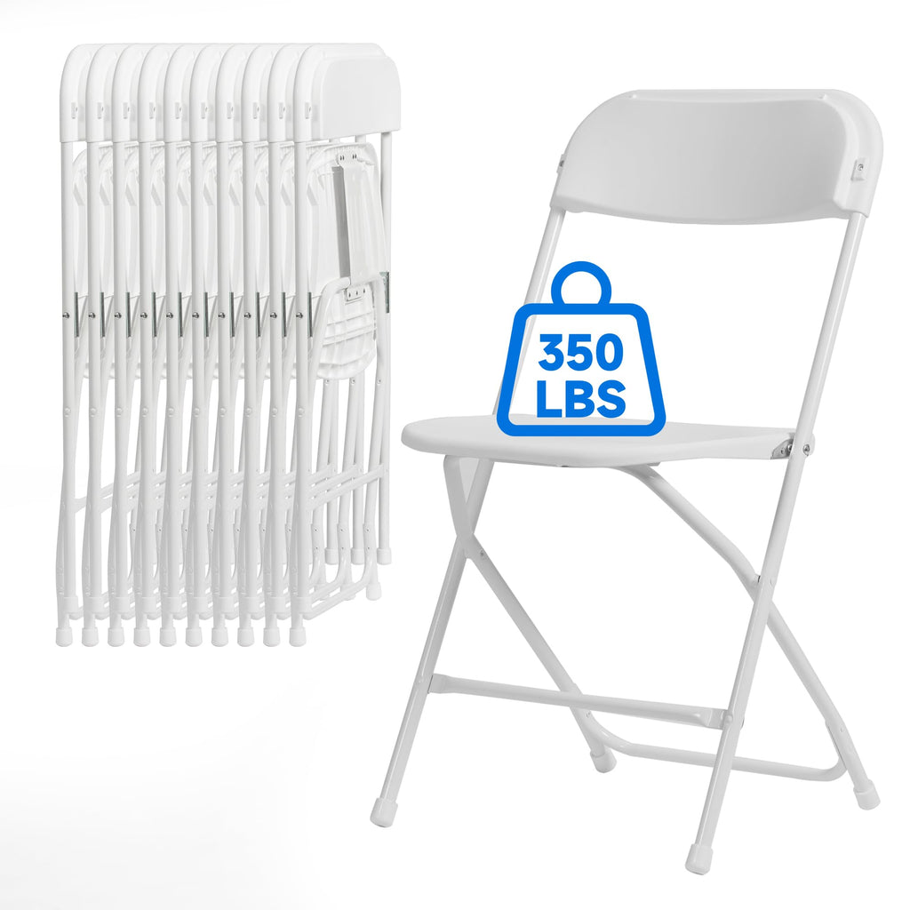 60 PCS Plastic Folding Chair, Portable Commercial Chair, Heavy-Duty Plastic Folding Chairs, Folding Chair with 350 LB