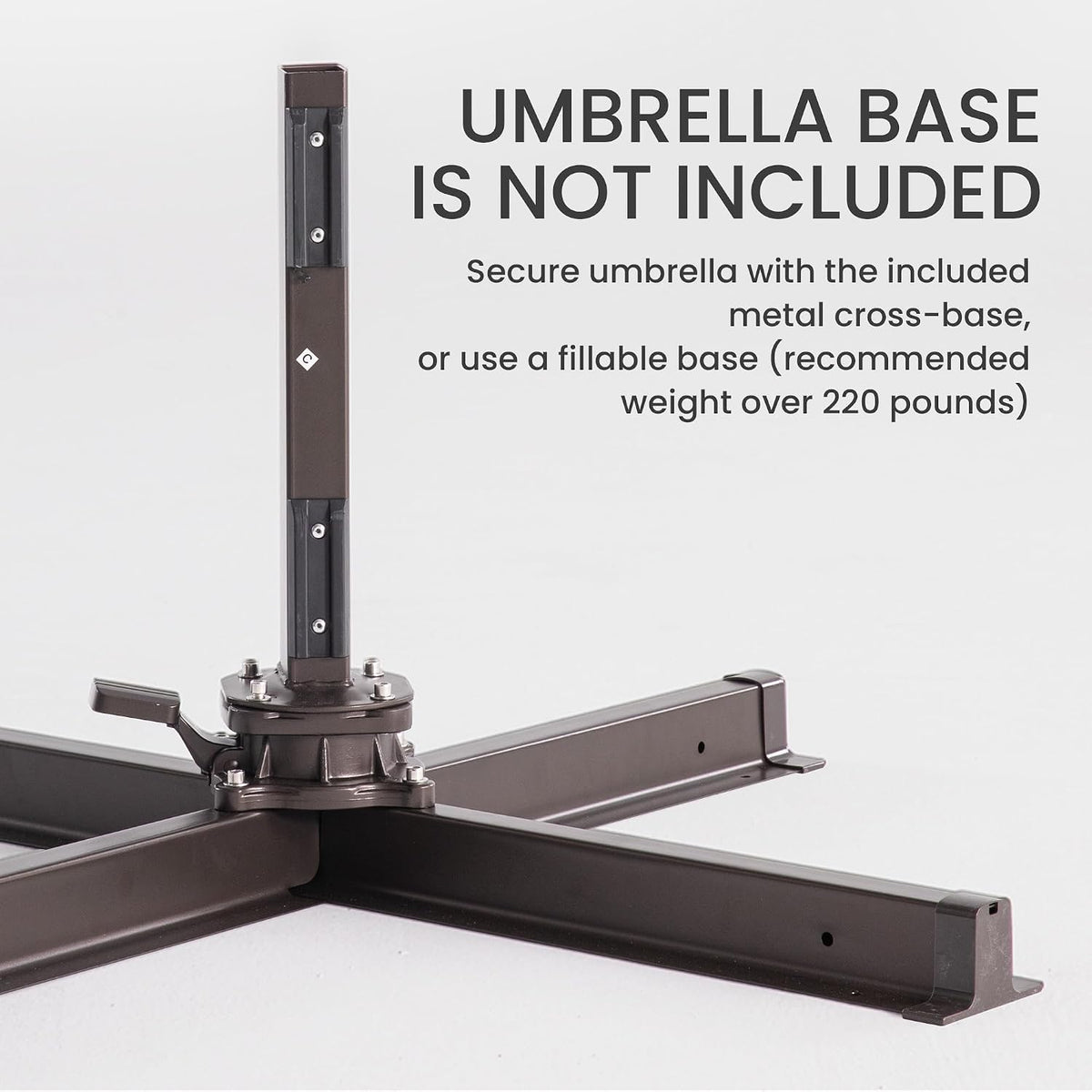 10x10 FT Cantilever Patio Umbrella Double Top Outdoor Square Large Heavy Duty Aluminum Offset Umbrellas with 7 Level