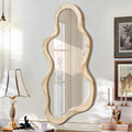 Large Asymmetrical Mirror, Irregular Cloud Wall Mirror Wood Frame Mirror