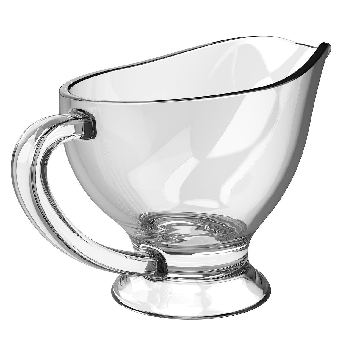 SET OF 2 Glass Gravy Boat - 7 oz with Handle Creamer Pitcher for Dining, Sauces, Salad Dressing Home Decor