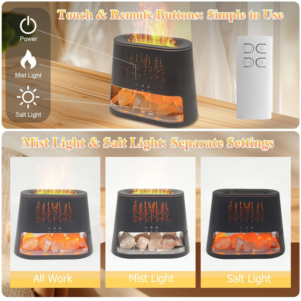 Essential Oil Diffuser Himalayan Salt Lamp, 49 Color Combinations