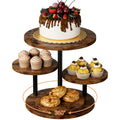 Cupcake Stand 4 Tier for 50 Cupcakes Wooden Cake Stand 360°Rotatable Dessert Stands Round Cookie Tiered Tray Stand