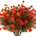 Artificial Fall Mums Flowers No Fade Faux Autumn Plants Outdoor 8Pc